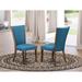 East West Furniture Verona Parson Dining Chairs - Nail head Trim Linen Fabric Chairs, Set of 2(Finish Options)