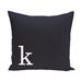 Blue and White 16 x 16-inch Monogram Print Decorative Pillow