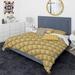 Designart 'Golden Plaid pattern' Mid-Century Modern Duvet Cover Comforter Set