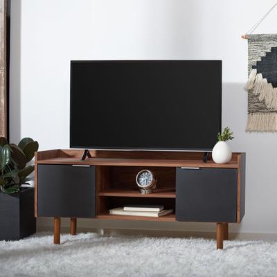 SAFAVIEH Diara Walnut 47-inch Storage Media TV Stand - 46.5" W x 15.7" L x 21.9" H