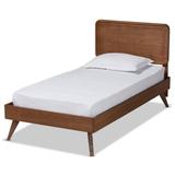 Leola Mid-Century Modern Transitional Wood Twin Size Platform Bed