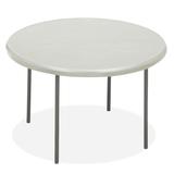 Iceberg IndestrucTables Platinum Resin Round Folding Table