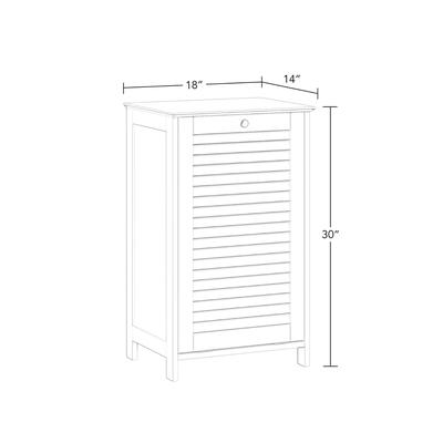 RiverRidge Ellsworth Tilt-Out Laundry Hamper Cabinet with Removable Cloth Storage Bag - White