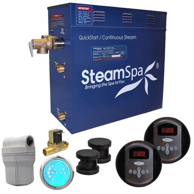 SteamSpa Royal 12 KW QuickStart Steam Bath Generator Package with Built-in Auto Drain in Oil Rubbed Bronze