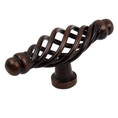 GlideRite 2.625-inch Oil Rubbed Bronze Double Rounded End Birdcage Cabinet T-Knobs (Pack of 10 or 25)