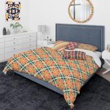 Designart 'Retro Floral Pattern IV' Mid-Century Modern Duvet Cover Comforter Set