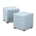 Contemporary Fabric 2-Piece Ottoman Set