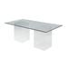 Somette Valor 72" Rectangular Clear Glass Dining Table