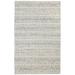 One of a Kind Hand-Woven Modern & Contemporary 5' x 8' Stripe Wool Cream Rug - 5'0"x8'0"