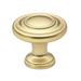 GlideRite 5-Pack 1-1/4 in. Gold Round Ring Cabinet Knobs - Brass Gold