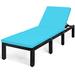 Outdoor Chaise Lounge Chair Adjustable Rattan Recliner Chair