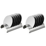 Two (2) Pack of Visol Julian Stainless Steel Round Coaster Sets