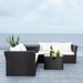 SAFAVIEH Helga Outdoor 4-Piece Conversation Patio Set with Storage