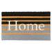 RugSmith Gray Machine Tufted Home Striped Coir Doormat, 18" x 30" - 18" x 30"