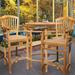 Chic Teak Orleans Teak Wood Indoor/ Outdoor Bar Stool Chair With Arms