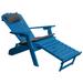 Poly Folding and Reclining Adirondack Chair with Pullout Ottoman