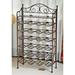 International Caravan Iron 24-bottle Wine Rack with Shelf