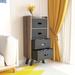 Mieres MDF Chest with 4 Fabric Drawers for Hallway/Doorway/Living Room/Bedroom