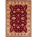 ECARPETGALLERY Hand-knotted Chobi Finest Dark Red Wool Rug - 4'7 x 6'6