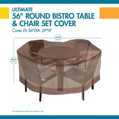 Duck Covers Ultimate Round Table and Chair Set Cover 96in W