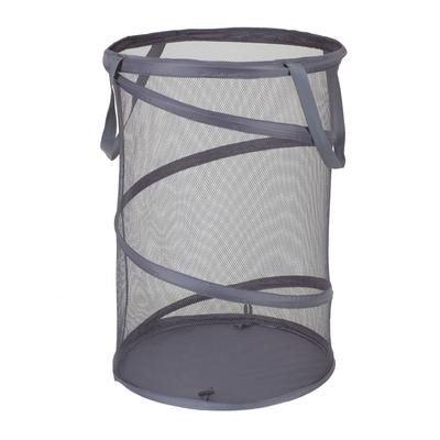 Household Essentials Pop-Up Mesh Laundry Hamper, Charcoal