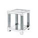 ACME Noralie End Table in Mirrored & Faux Diamonds