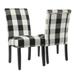 HomePop Black Plaid Parsons Dining Chair (Set of 2)