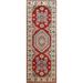 Geometric Kazak Oriental Runner Rug Wool Handmade Traditional Carpet - 1'11" x 6'0"