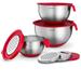 Belwares Stainless Steel Mixing Bowls w/ Airtight Lids & Non-Slip Base