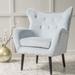 Alyssa Mid-century Upholstered Arm Chair by Christopher Knight Home - 30.25"D x 34.25"W x 39.75"H