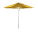 California Umbrella 7.5' Rd.. Aluminum Frame, Fiberglass Rib Market Umbrella, Push Open, White Finish, Olefin Fabric