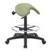 Backless Stool with Height-adjustable Saddle Seat