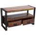 Handmade Old Reclaimed Wood TV Cabinet with Double Drawers (India) - 41" x 15.75" x 23.5"