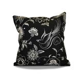 20 x 20-inch Traditional Bird Floral Holiday Print Pillow
