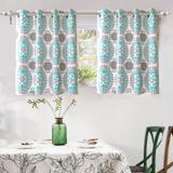 DriftAway Bella Medallion Printed Room Darkening Grommet Window Curtain Panel Pair