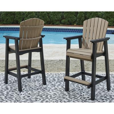 Signature Design by Ashley Fairen Trail Outdoor Poly All Weather Tall Barstool, 2 Count - 26.25" W x 26.75" D x 52" H