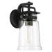 Lavery Maribel Heights Coal & Seedy Glass 1 Light Outdoor Wall Mount