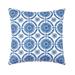 Blue White Geometric Indoor/Outdoor 18x18 Throw Pillow
