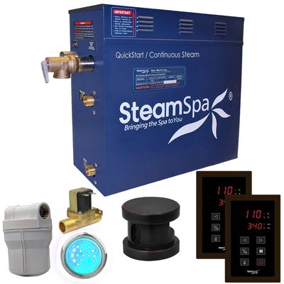 SteamSpa Royal 9 KW QuickStart Steam Bath Generator Package with Built-in Auto Drain in Oil Rubbed Bronze