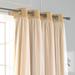 Aurora Home Gathered Tulle Overlay Blackout Curtain Panel Pair