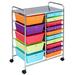 15-drawer Utility Organizer Rolling Cart with Wheels