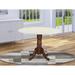 East West Furniture Dublin Dining Room Table - a Round kitchen Table Top with Dropleaf & Pedestal Base, Finish Options)