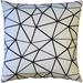 Crossed Lines Print Cotton 17x17 Throw Pillow with Polyfill Insert