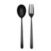 Stainless Steel w/PVD Titanium Coating Linea Oro Nero Serving Set (Fork and Spoon)