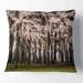 Designart 'Cherry Blossoms in Pine Tree' Landscape Printed Throw Pillow