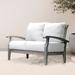 Cambridge Casual Leon Teak Patio Loveseat with Cushion