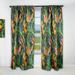 Designart 'Tropical Pattern with Exotic Flowers' Tropical Blackout Curtain Single Panel