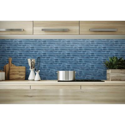 NextWall Brushed Metal Tile Peel and Stick Removable Wallpaper