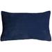 Wide Wale Corduroy 12x20 Throw Pillow with Polyfill Insert, Dark Blue
