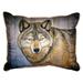 Betsy Drake Grey Wolf 16-inch x 20-inch Throw Pillow